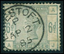 SG 194. 1883, 6 d. green