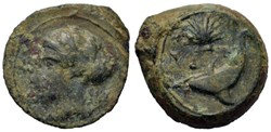 GCV 1187 a Sicily, Syracuse. Second Democracy, 466-405 BC Æ Trias