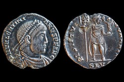 RCV 19364 Valentinian I, 364-75 AD. Lugdunum AR Siliqua, 364-367 AD.