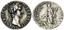 RCV 3025 - Nerva 96-98 AD. AR Denarius, Rome 96 AD
