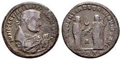RCV 12951 Diocletian BI Follis, Antioch 310/11 AD