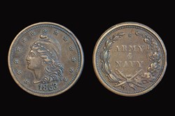 United States 1863 Liberty Head Army & Navy Civil War Token