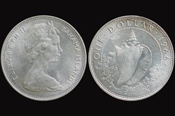 Bahamas, 1966. Elisabeth II 1 dollar