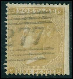 SG 086 1862, 9d bistre