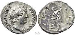 RIC 788 - Hadrian AR Denarius, Rome 122 AD