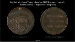 Conder token - 1795 Thomas Spence Pigs meat halfpenny