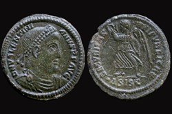 RCV 19505 Valentinian I, Siscia AE3 Nummus, 364-67AD.