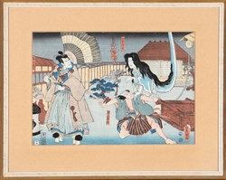 Kunisada, Utagawa/Toyokuni III (1786 - 1864) «Ghost of Okiku», 1857