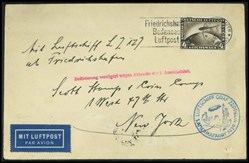 1. Zeppelin Letter. Berlin-New York 15.05.1929. First transatlantic flight of Graf Zeppelin