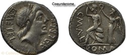 Denier de la République Romaine Caecilia