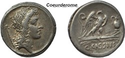 Denier de la République Romaine Q. CASSIUS LONGINUS