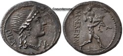 Denier de la République Romaine Herennia