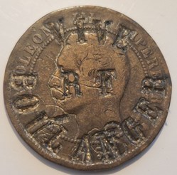Napoléon III- 10 centimes Tête nue 1856 Rouen "Vive Boulanger RF"