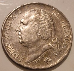 1 franc Louis XVIII 1817 Bordeaux
