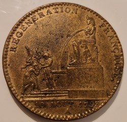 5 décimes à la fontaine d'Isis Régénération française 1793