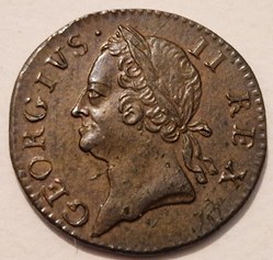 Irlande Georges II Farthing 1760