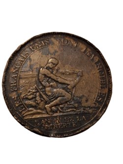 Monneron de cinq sols à l'Hercule 1792