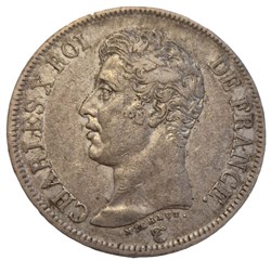 5 francs Charles X 1er type 1826 La Rochelle