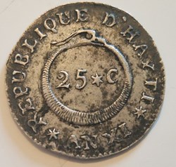 Haïti 25 centimes République de l'Ouest an XI (1814)