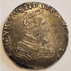 Teston à la tête nue François II au nom d'Henri II-1560 Lyon