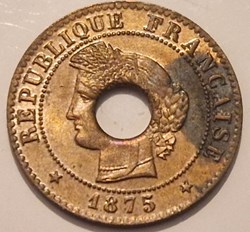 Sapèque Cochinchine française 1875