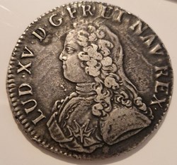 Écu aux rameaux d'olivier 1736 Lyon - Louis XV
