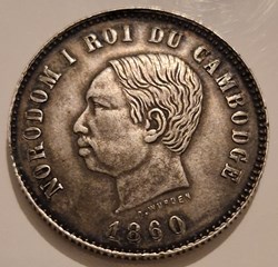 Cambodge 2 francs - Norodom I 1860