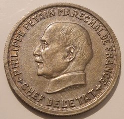 5 francs Pétain Cupronickel 1941