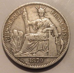 Cochinchine française 50 centièmes 1879