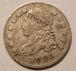 Etats-Unis 10 cent 1820 Liberty Cap Dime 1ere variété