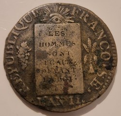 1 sol aux balances Françoise, type daté 1793 Limoges
