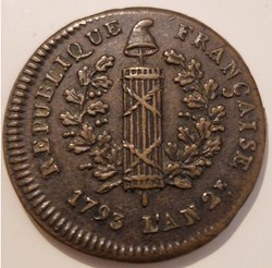 2 sols siège de Mayence 1793