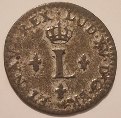Louis XV- Sol aux deux L couronnées 1740 Strasbourg