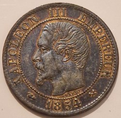 1 centime Napoléon III Tête nue 1854 Rouen