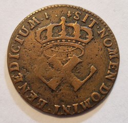 Louis XV : 9 deniers colonies américaines 1721 la Rochelle