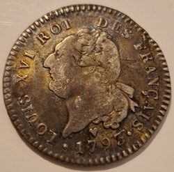 30 sols ou ¼ écu constitutionnel - Louis XVI type FRANÇAIS 1793 Strasbourg