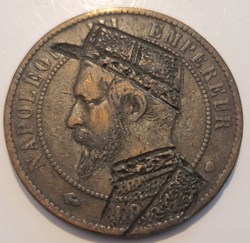 Napoléon III- 10 centimes Tête nue 1856 Marseille satirique générale Boulanger