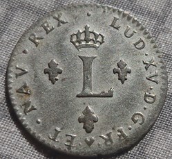 Louis XV- Double sol aux deux L couronnées 1762 Strasbourg