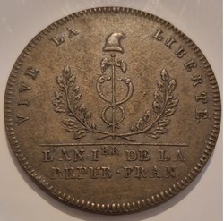 Essai de 2 sols de Brézin 1792
