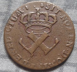 Louis XV : 9 deniers colonies américaines 1722 La Rochelle