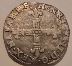 1/4 Ecu de Navarre 1589 Henri II