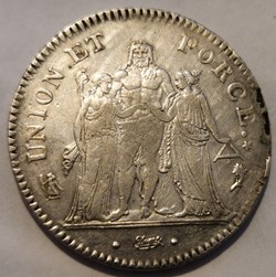 5 francs an 5 Paris Union serré