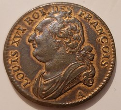 Louis XVI-12 deniers ou sol constitutionnel au faisceau type FRANÇOIS 1792 Paris