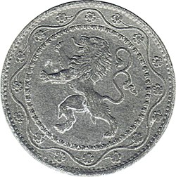 Albert 1er - 25 centimes - Occupation