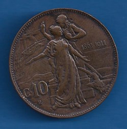 Italia 10 Centesimi (Cinquantenario) 1911