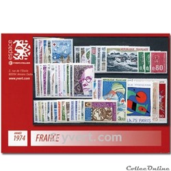 n° 1783/1829 - Timbre France Année complète (1974)