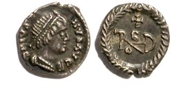 Theoderic - Quarter-Siliqua -Ravenna