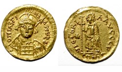 Solidus in the name of Justinian