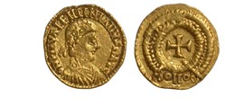 Tremissis in the name of Valentinian III