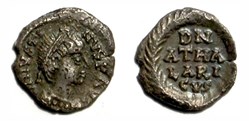 Athalaric - Quarter-Siliqua - Ravenna